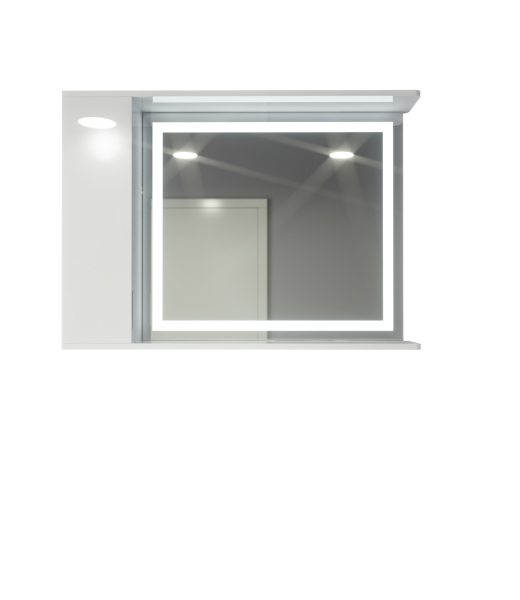Шафа LED (100*70) ШК27 з дзеркалом  двері ліворуч