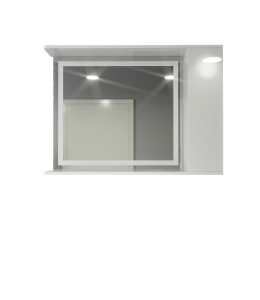Шафа LED (100*70) ШК27 з дзеркалом  двері праворуч
