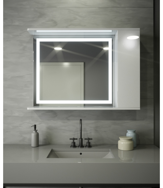 Шафа LED (90*70) ШК26 з дзеркалом двері праворуч