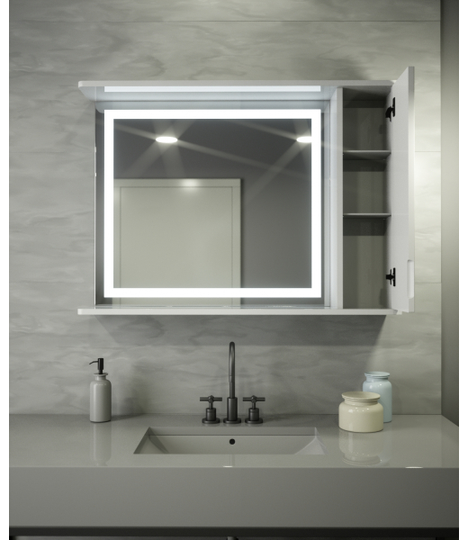 Шафа LED (90*70) ШК26 з дзеркалом двері праворуч