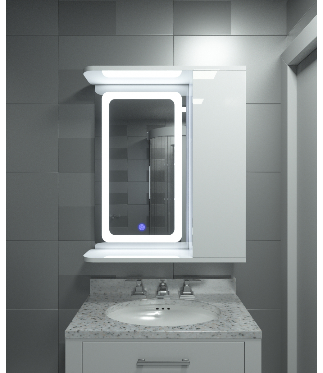 Шафа LED (60*70) ШК14 з сенсором двері праворуч