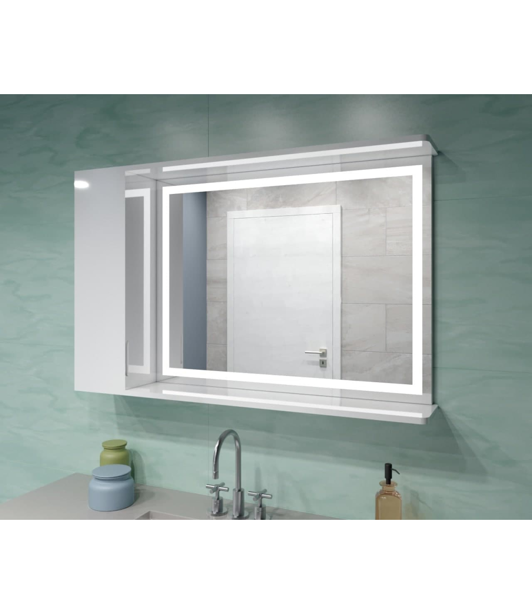Шафа LED (120*70) ШК29 з дзеркалом  двері ліворуч