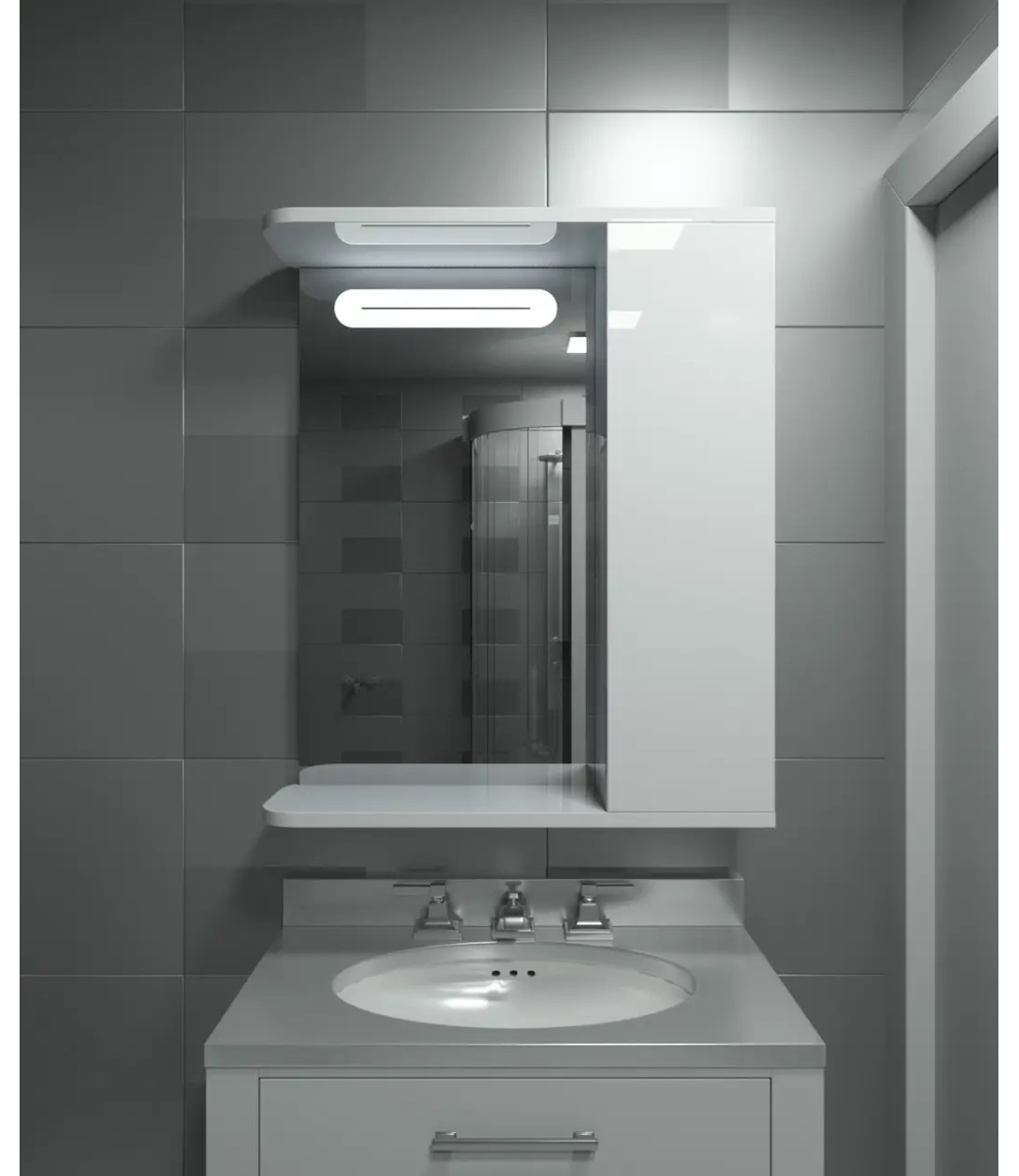 Шафа LED (60*70) ШК5 з дзеркалом  двері  праворуч