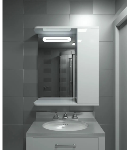 Шафа LED (60*70) ШК5 з дзеркалом  двері  праворуч