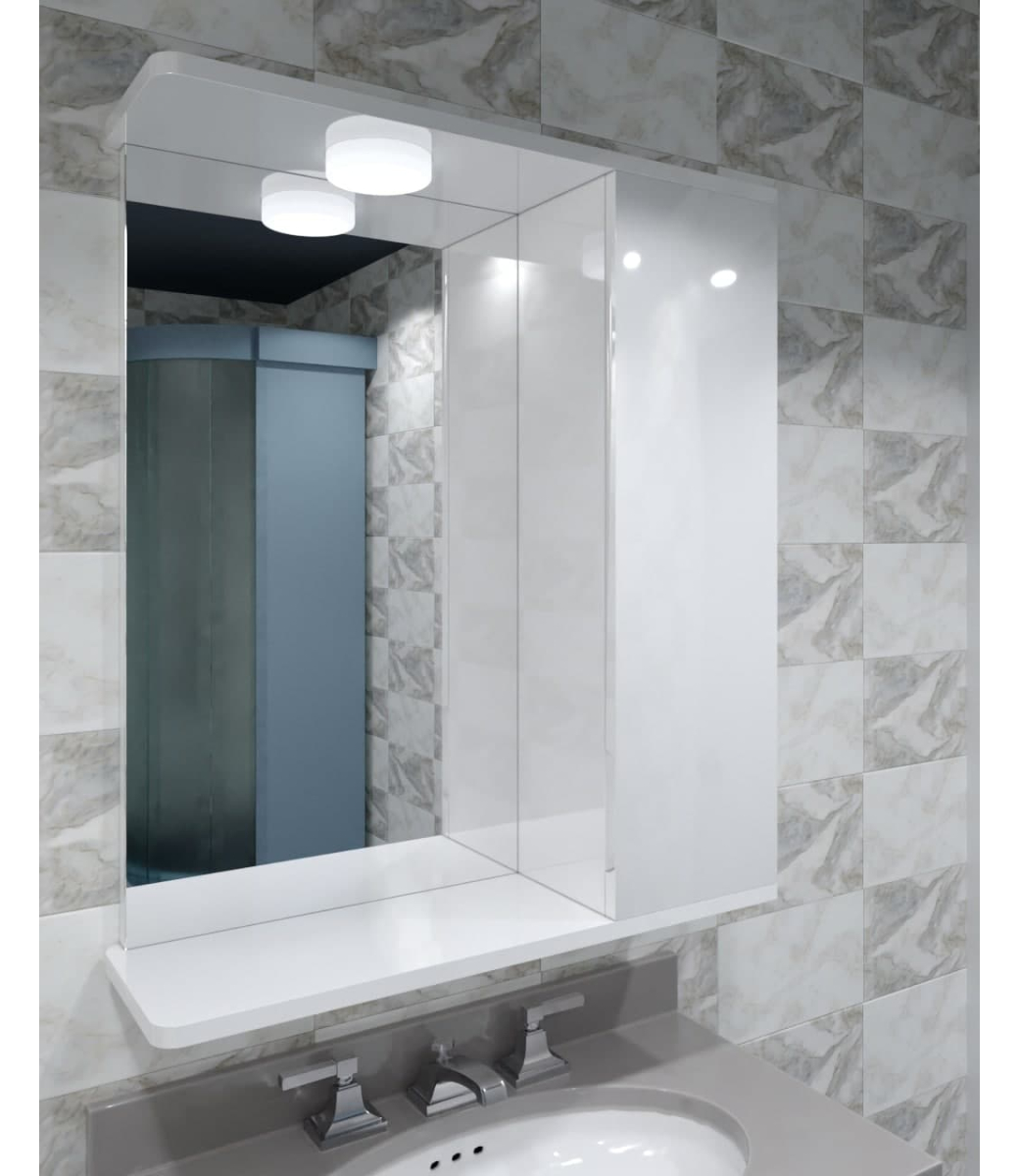 Шафа LED (60*70) ШК12 з дзеркалом  двері праворуч