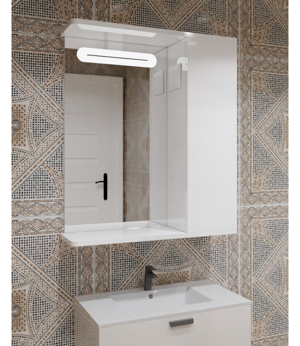 Шафа LED (60*70) ШК6 з дзеркалом двері праворуч